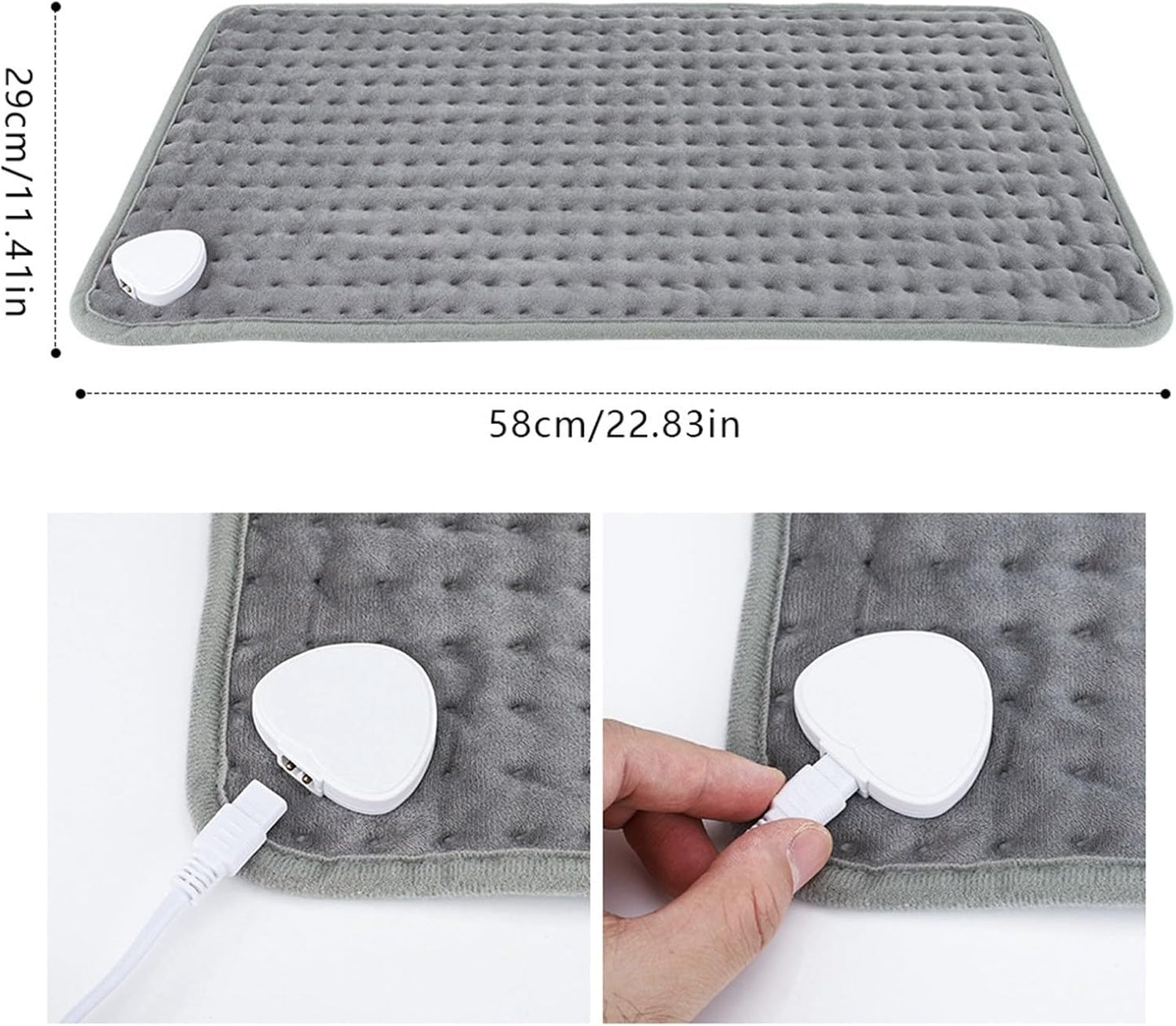 Electric Heating Pad Blanket  9Level Adjustable Heat With 4 Mode Timer For Neck Shoulder Back  Leg