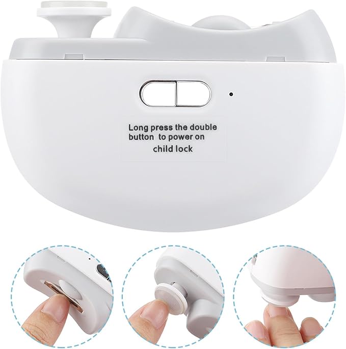Electric Nail Clippers With LED Light  Automatic Trimmer  Polisher For Babies Adults  Seniors 3