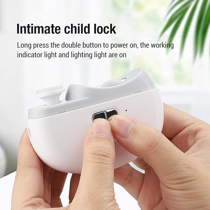 Electric Nail Clippers With LED Light  Automatic Trimmer  Polisher For Babies Adults  Seniors 1