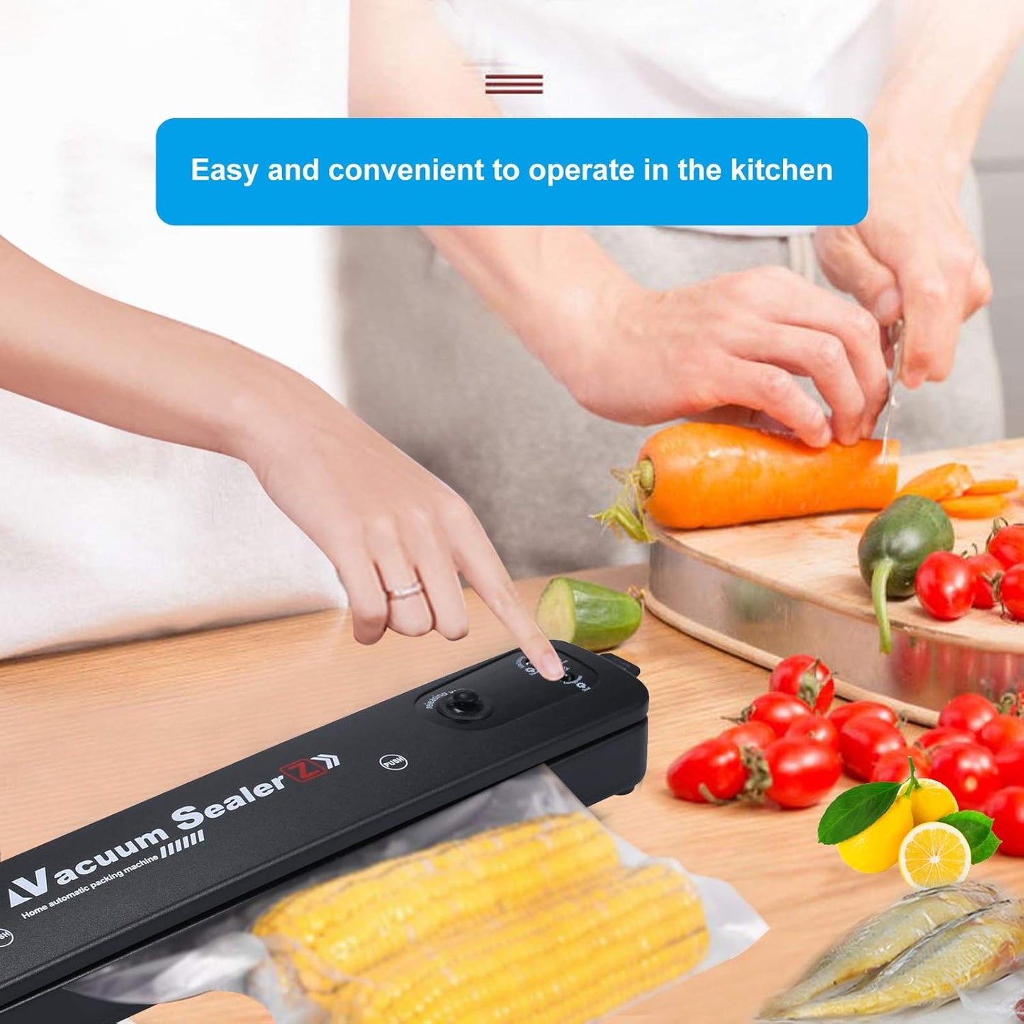 Electric Vacuum Sealing Machine  2025 Black 220V110V Food Saver With Vacuum Bags For Home Food Stor 7