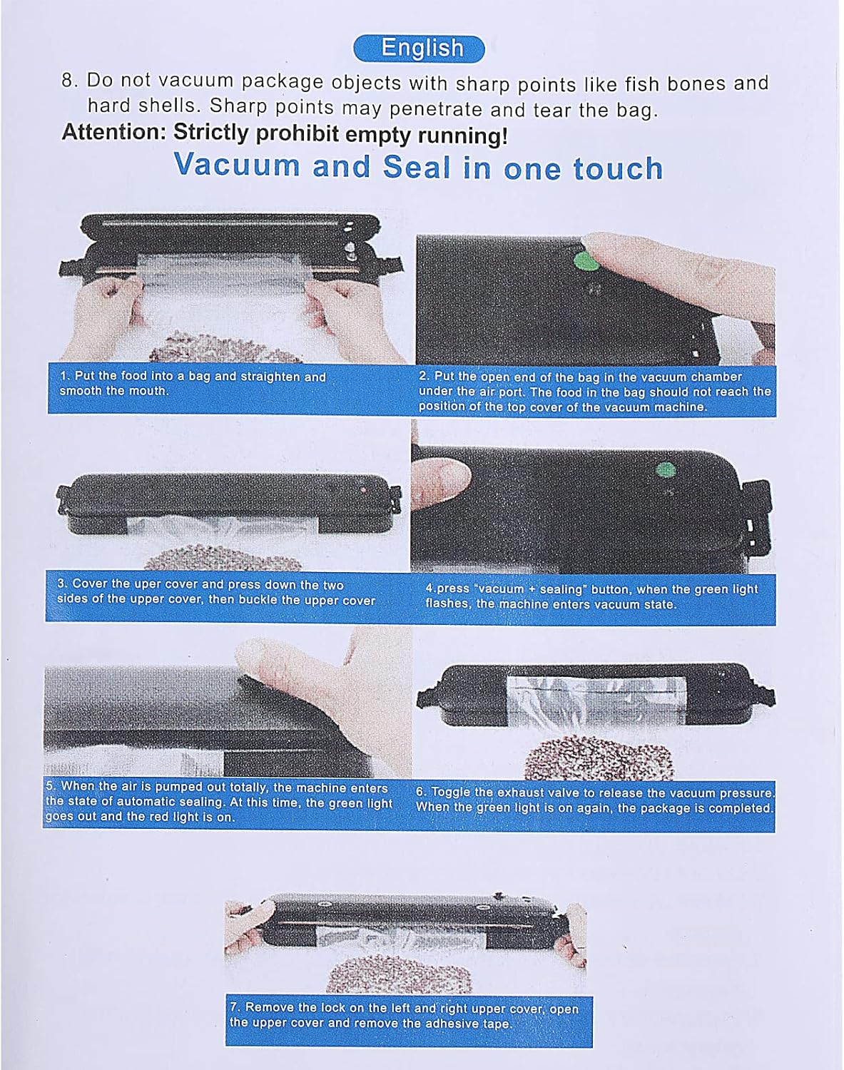 Electric Vacuum Sealing Machine  2025 Black 220V110V Food Saver With Vacuum Bags For Home Food Stor 8