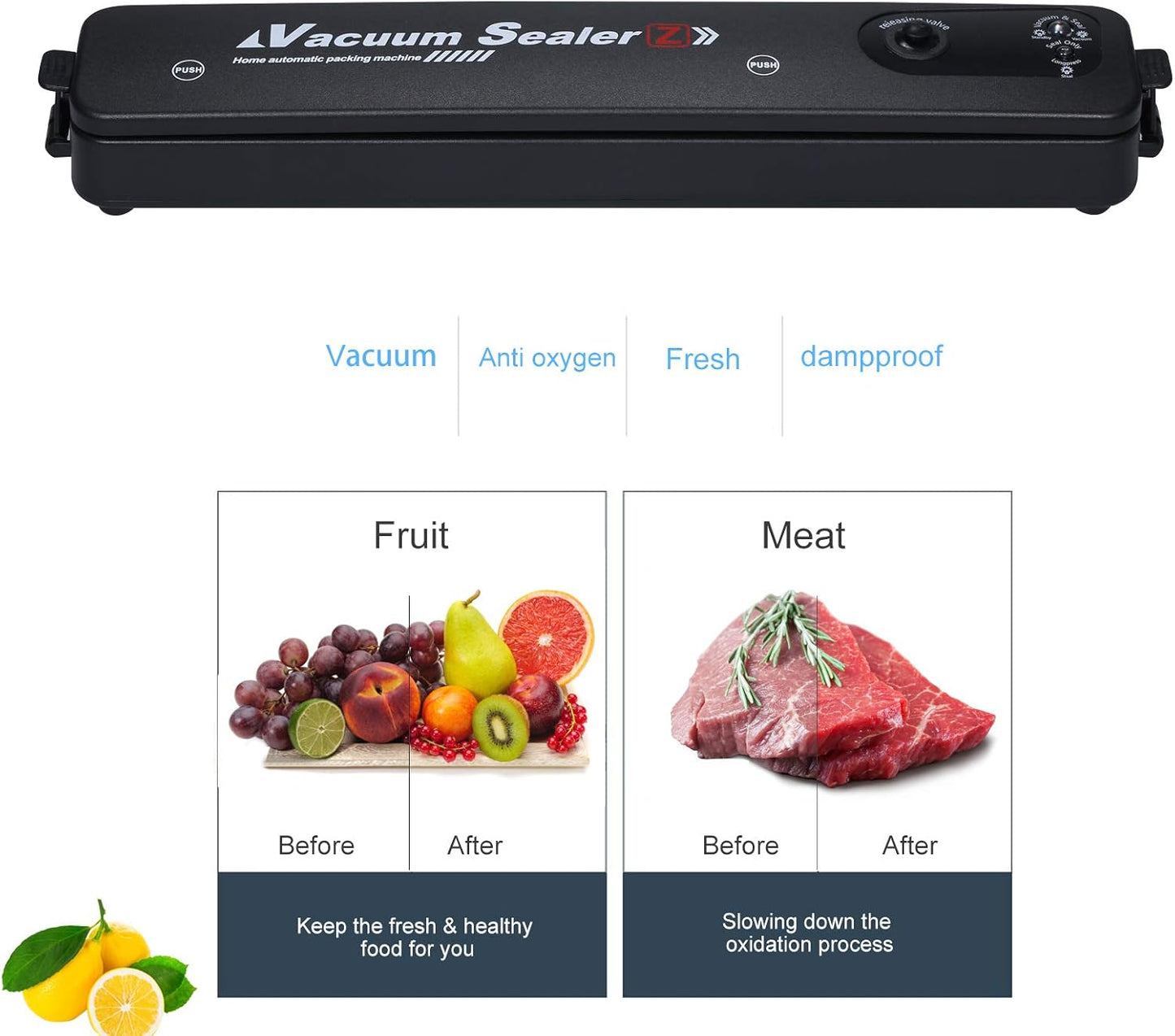 Electric Vacuum Sealing Machine  2025 Black 220V110V Food Saver With Vacuum Bags For Home Food Stor 10