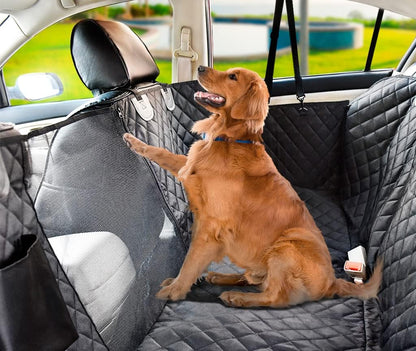 PETRAVEL Waterproof Dog Car Seat Cover  HammockStyle Pet Travel Mat With Back Seat Protection  Safe 2