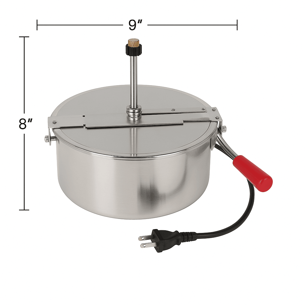 Universal 8 Ounce Popcorn Machine Kettle Replacement Fits Most Major Brands 2