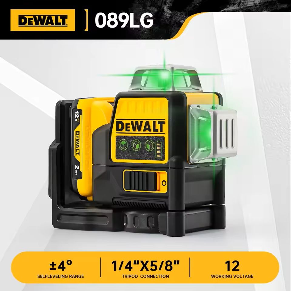 360 Degree Green Beam Self Leveling Laser with Tripod Compatibility