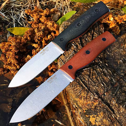 Fixed Blade Outdoor Knife with Micarta Grip and D2 Steel Blade