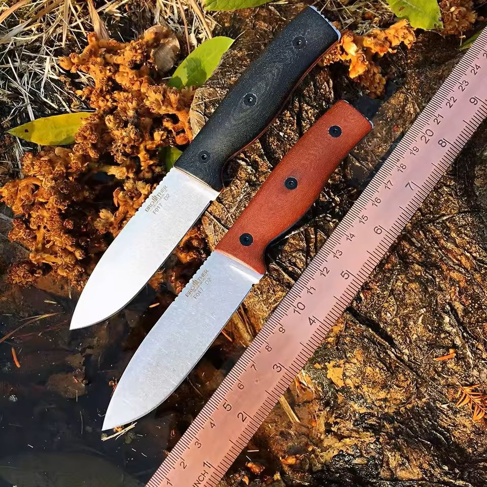 Fixed Blade Outdoor Knife With Micarta Grip And D2 Steel Blade 1