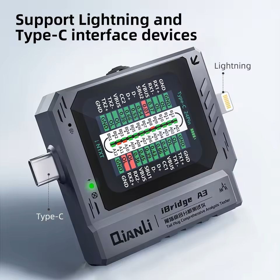 Mobile Phone Charging Port Tester for Lightning and Type C Devices
