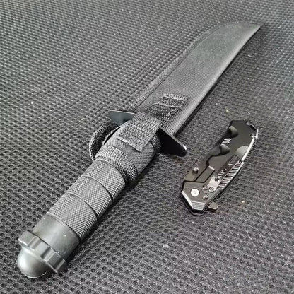 Camping Knife Set With Fixed And Folding Blades 8Cr13MoV Steel 7