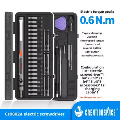 Cordless Electric Drill and Screwdriver Set for DIY and Repairs
