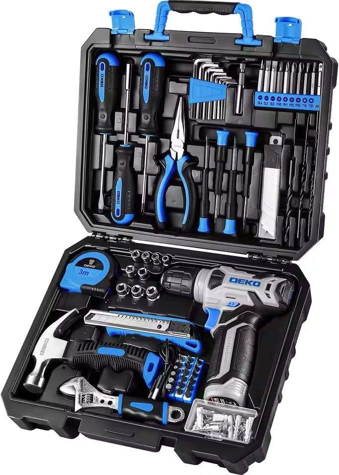 Cordless Drill And Home Tool Set 126 Piece With 8V Power And Storage Case 3