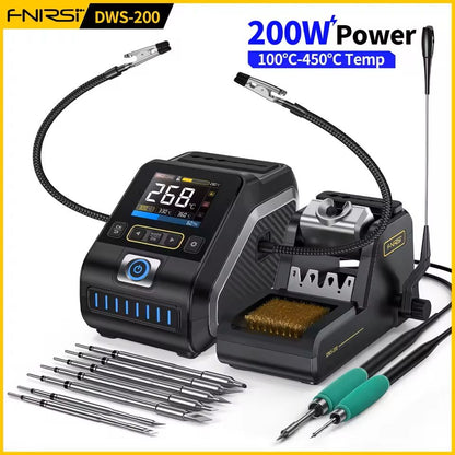 200W Digital Soldering Station with C210 and C245 Handle Compatibility