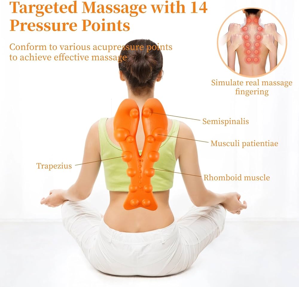 Cervical Neck And Shoulder Relaxer With Upper Back Trigger Point Massage For TMJ And Spine Alignmen 4