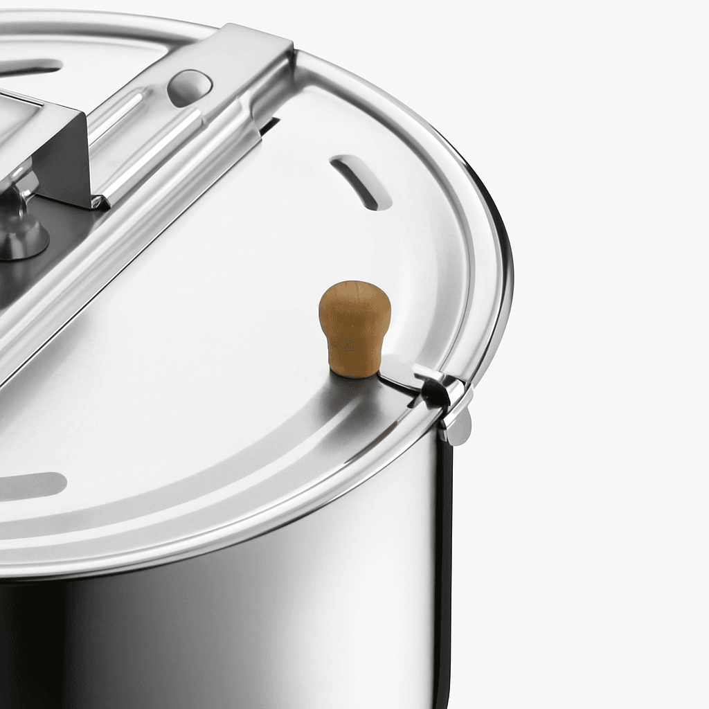 65Quart Aluminum Stovetop Popcorn Popper With Hand Crank Stirrer SpinnerStyle Design 4