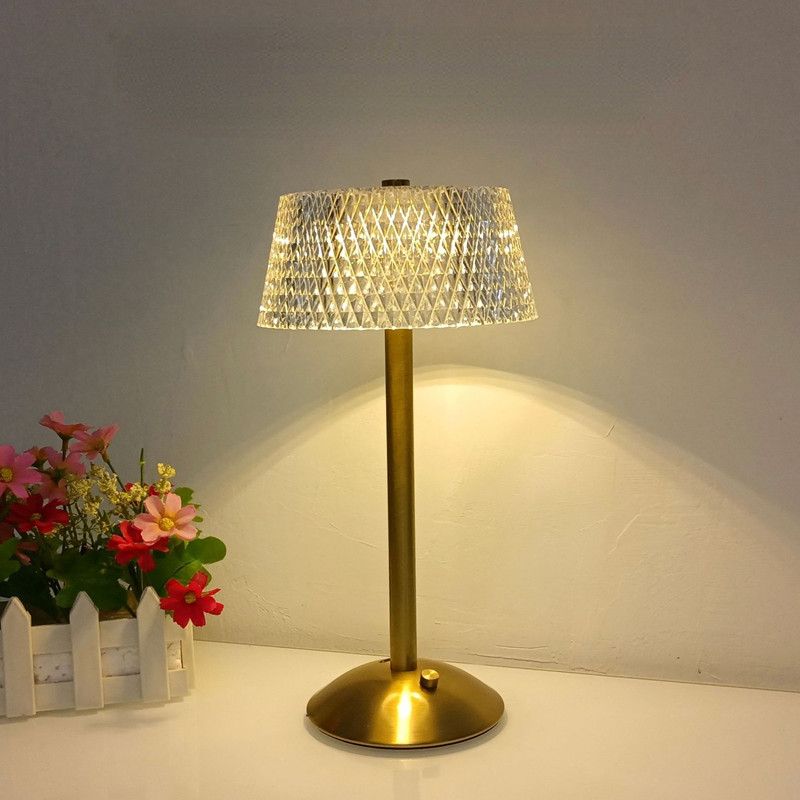 LuxeGlow Crystal Table Lamp – USB Rechargeable LED Night Light with Touch Control