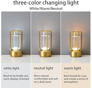 LumaCross Touch Control LED Table Lamp  Rechargeable Night Light For Home Dining  Outdoor Decor 4