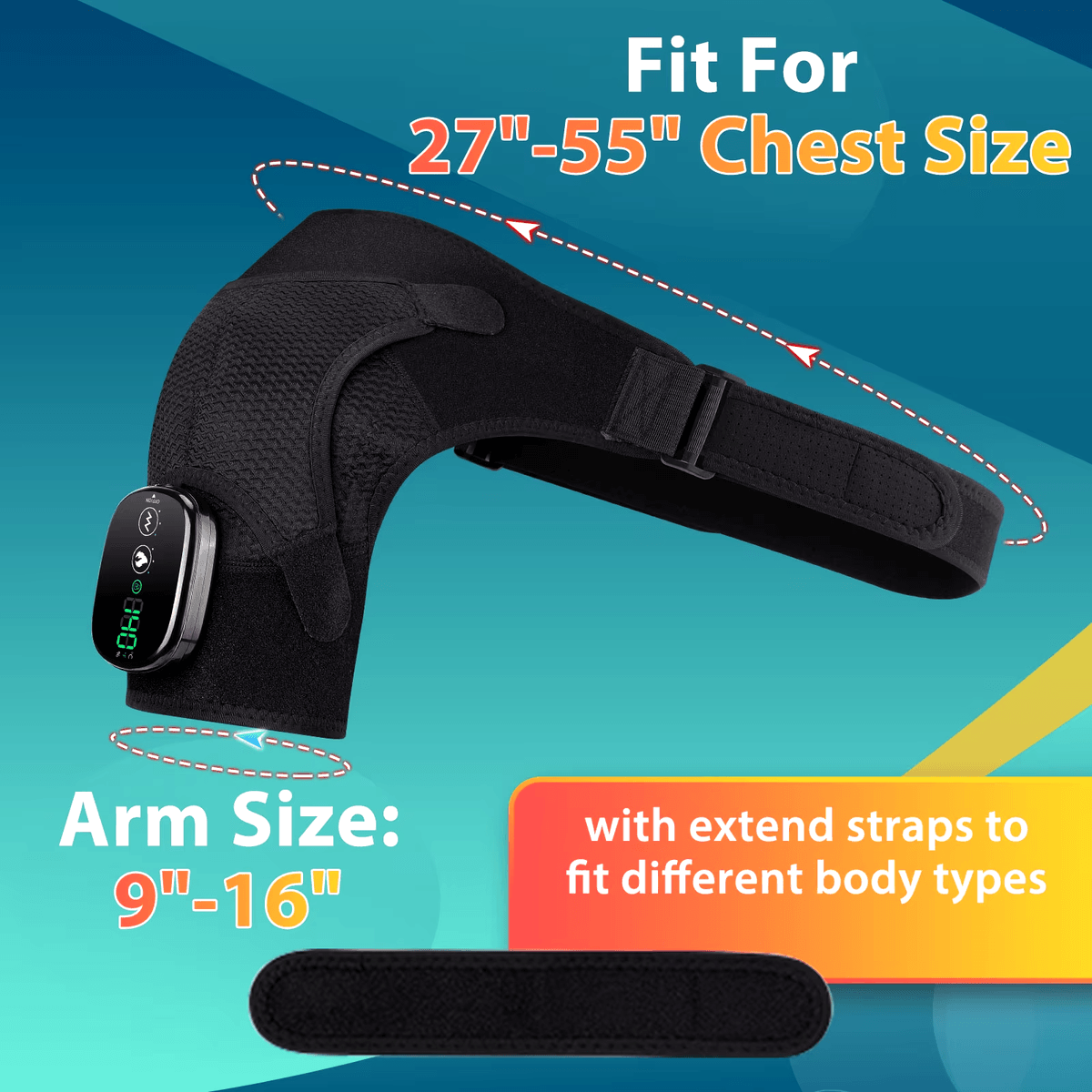 FlexiTherm Heated Shoulder  Elbow Wrap  Vibration Therapy Brace For Joint Pain Relief And Arthritis 3