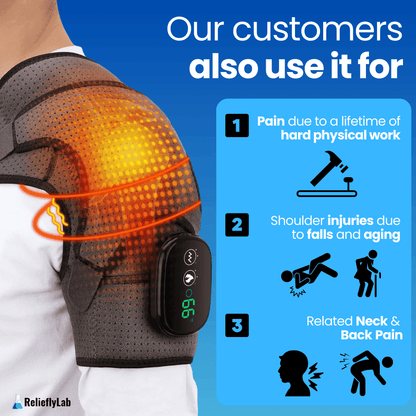 FlexiTherm Heated Shoulder  Elbow Wrap  Vibration Therapy Brace For Joint Pain Relief And Arthritis 4