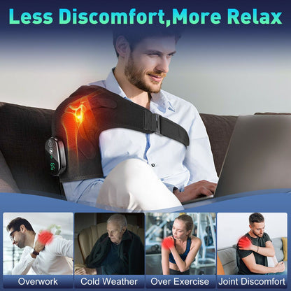 FlexiTherm Heated Shoulder  Elbow Wrap  Vibration Therapy Brace For Joint Pain Relief And Arthritis 5