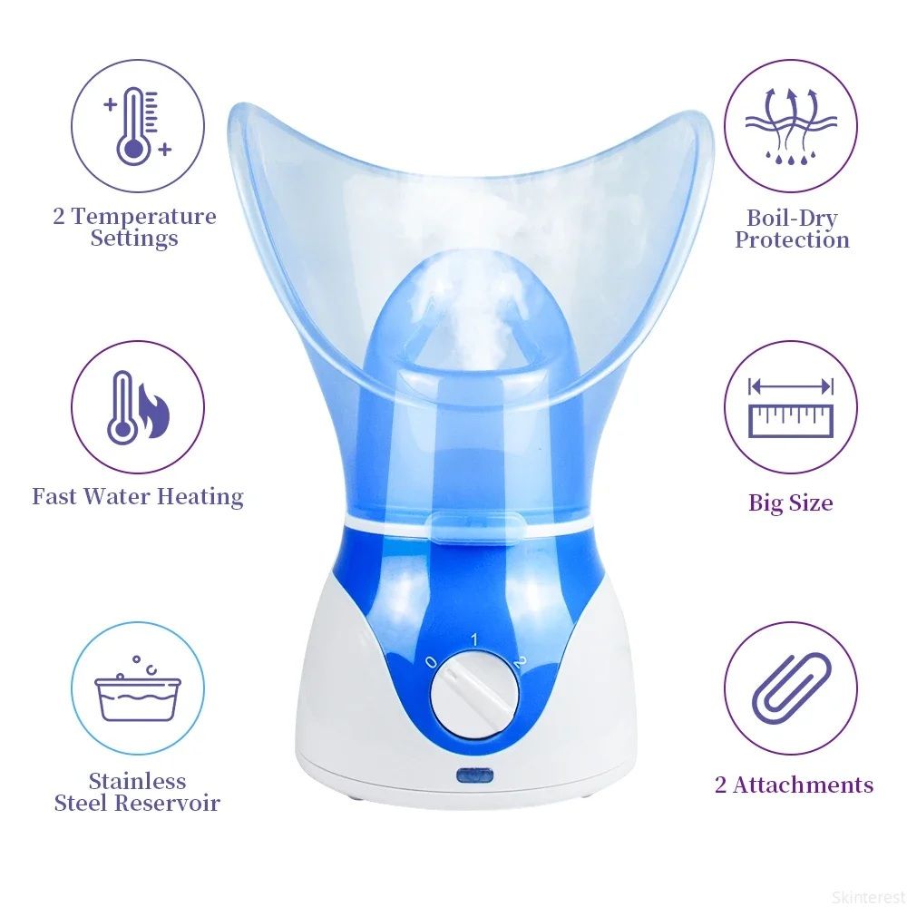 GlowMist Ionic Facial Steamer  Hot Mist Pore Cleaner  Skin Hydration Tool For Home Spa Care 4