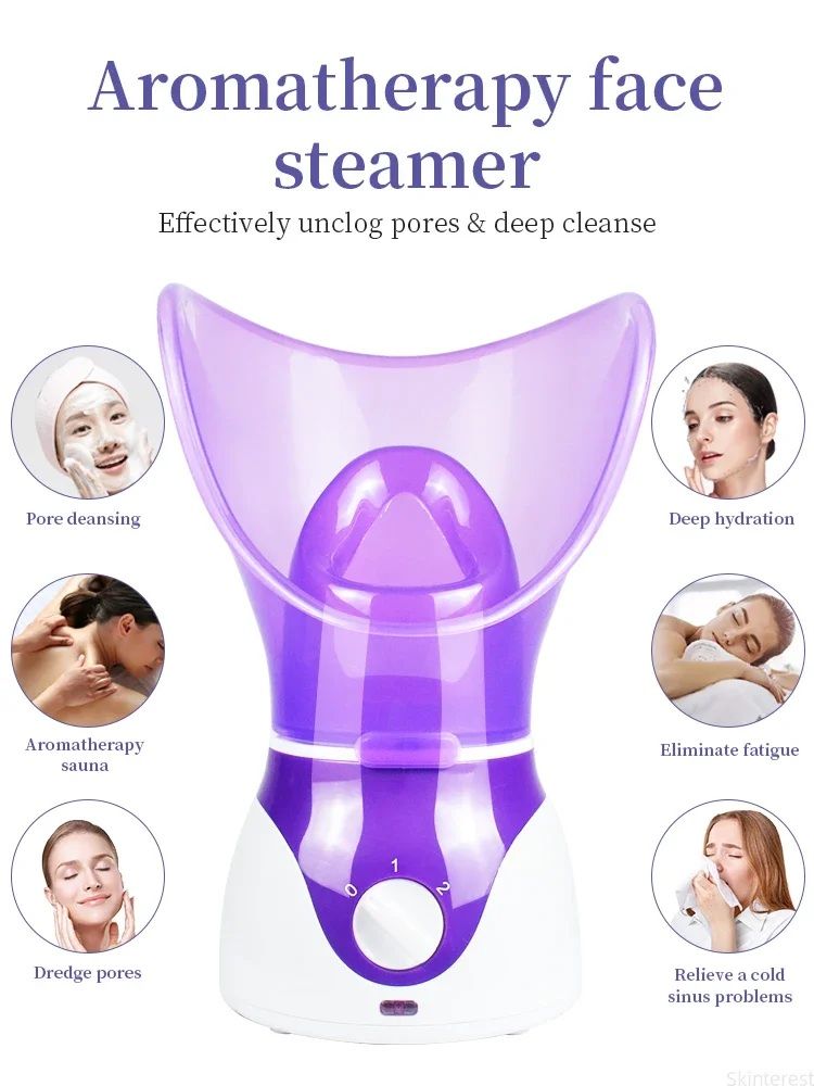 GlowMist Ionic Facial Steamer  Hot Mist Pore Cleaner  Skin Hydration Tool For Home Spa Care 5