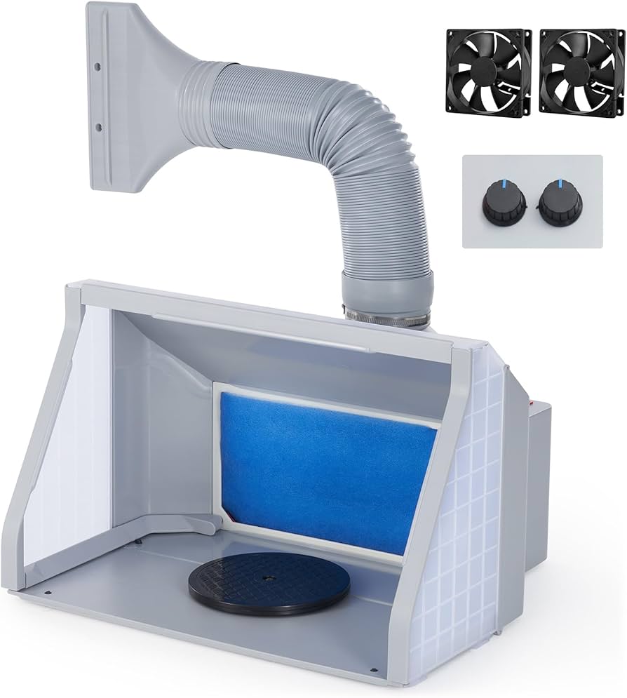 VEVOR DualFan Spray Booth Kit  LED Airbrush Station With Exhaust 1