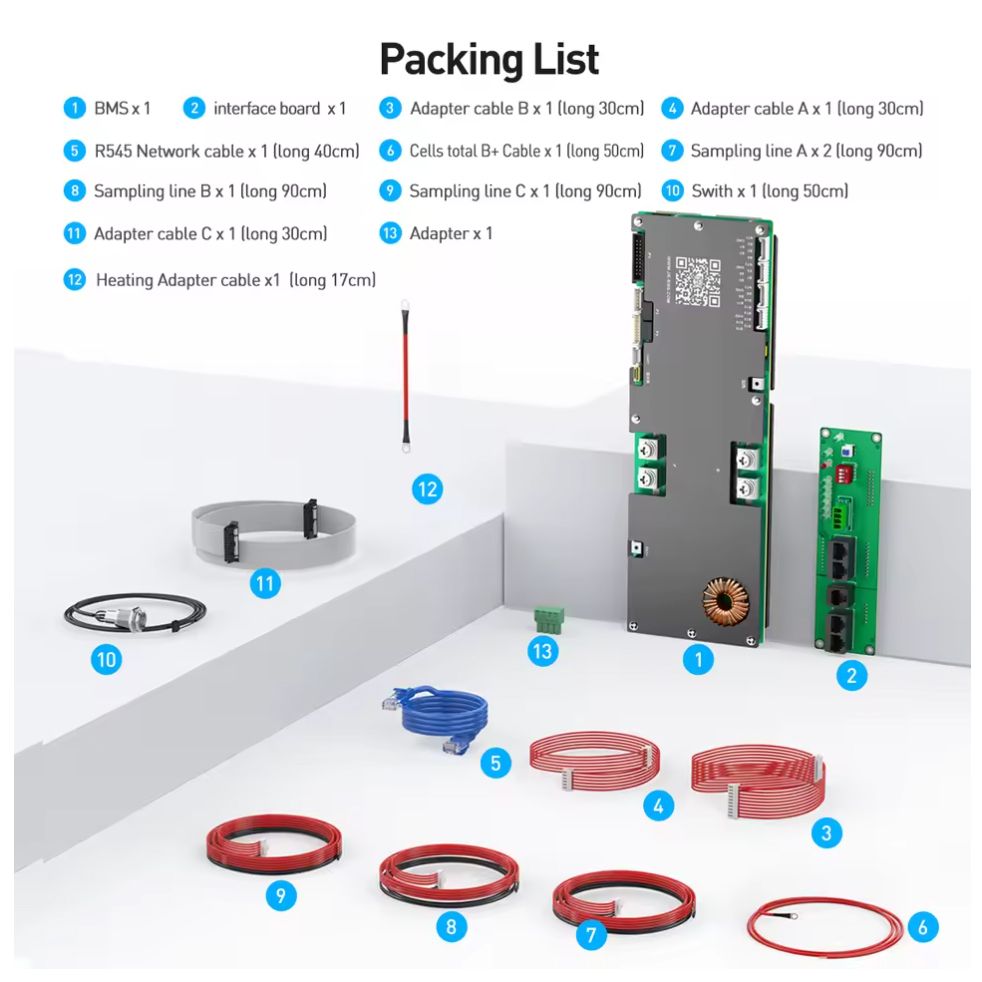 JIKONG 200A Smart BMS With Active Balancer  8S16S LiFePO4  LiIon Battery Management For 24V  48V En 4