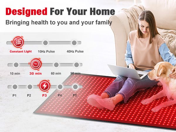 VitaLux Full Body Red Light Therapy Mat  660nm  850nm Infrared LED Blanket For Home Wellness And Re 5