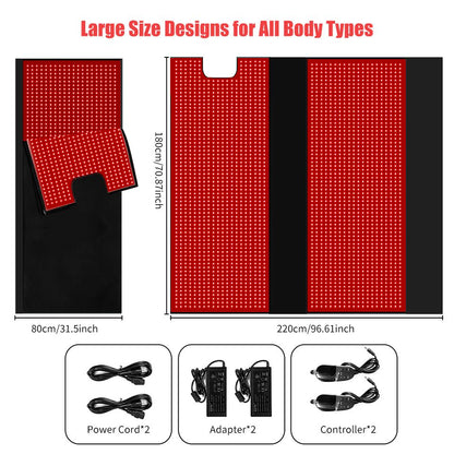 VitaLux Full Body Red Light Therapy Mat  660nm  850nm Infrared LED Blanket For Home Wellness And Re 1