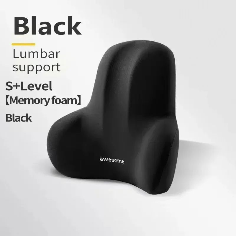 Memory Foam Lumbar Support Pillow – Back Cushion for Office, Car, Gaming & Postpartum Pain Relief