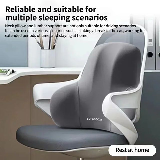 Memory Foam Lumbar Support Pillow  Back Cushion For Office Car Gaming  Postpartum Pain Relief 5