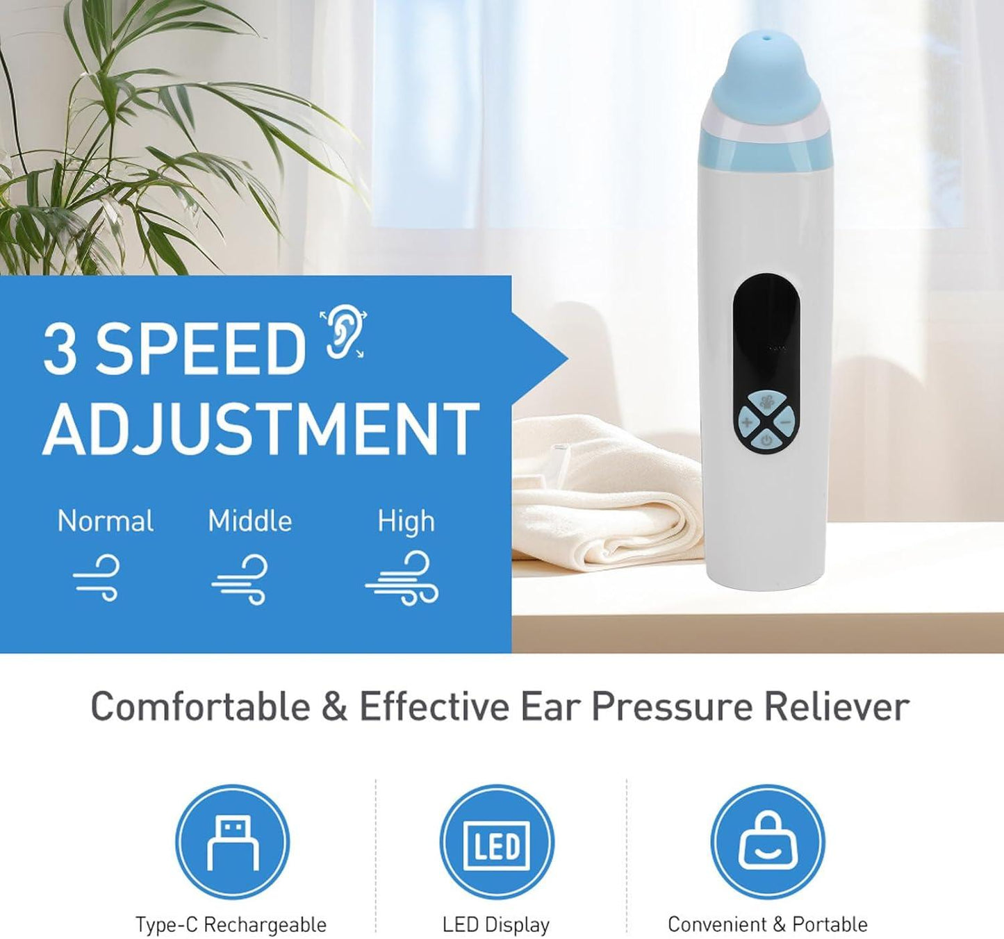 Eustachian Pressure Relief Device  EasytoUse Ear Unblocker For Flying Tinnitus  Ear Pressure Relief 4