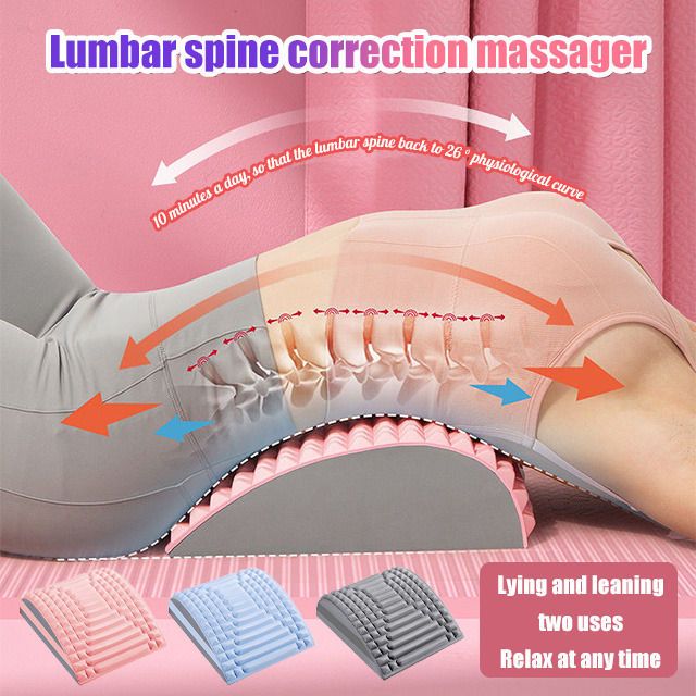 Orthopedic Back Stretcher Pillow  Lumbar Support Massager For Posture Sciatica  Herniated Disc Reli 7