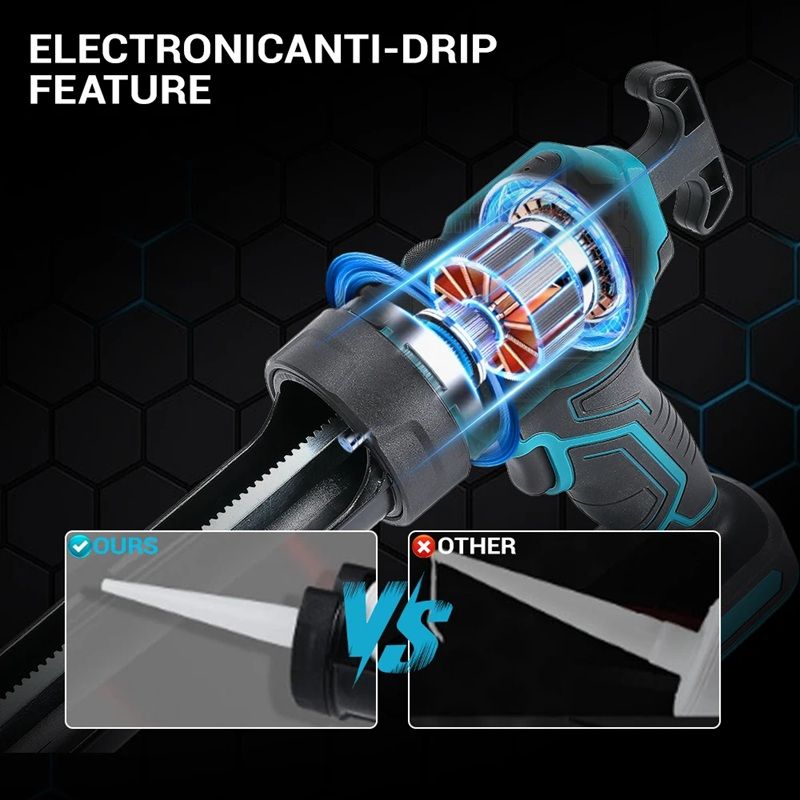 Cordless Electric Caulking Gun  HeavyDuty Sealant Tool For Makita 18V Battery No Battery Included 5