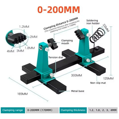 Adjustable PCB Holder With 360 Rotation For Soldering  Assembly 200300mm Range 6