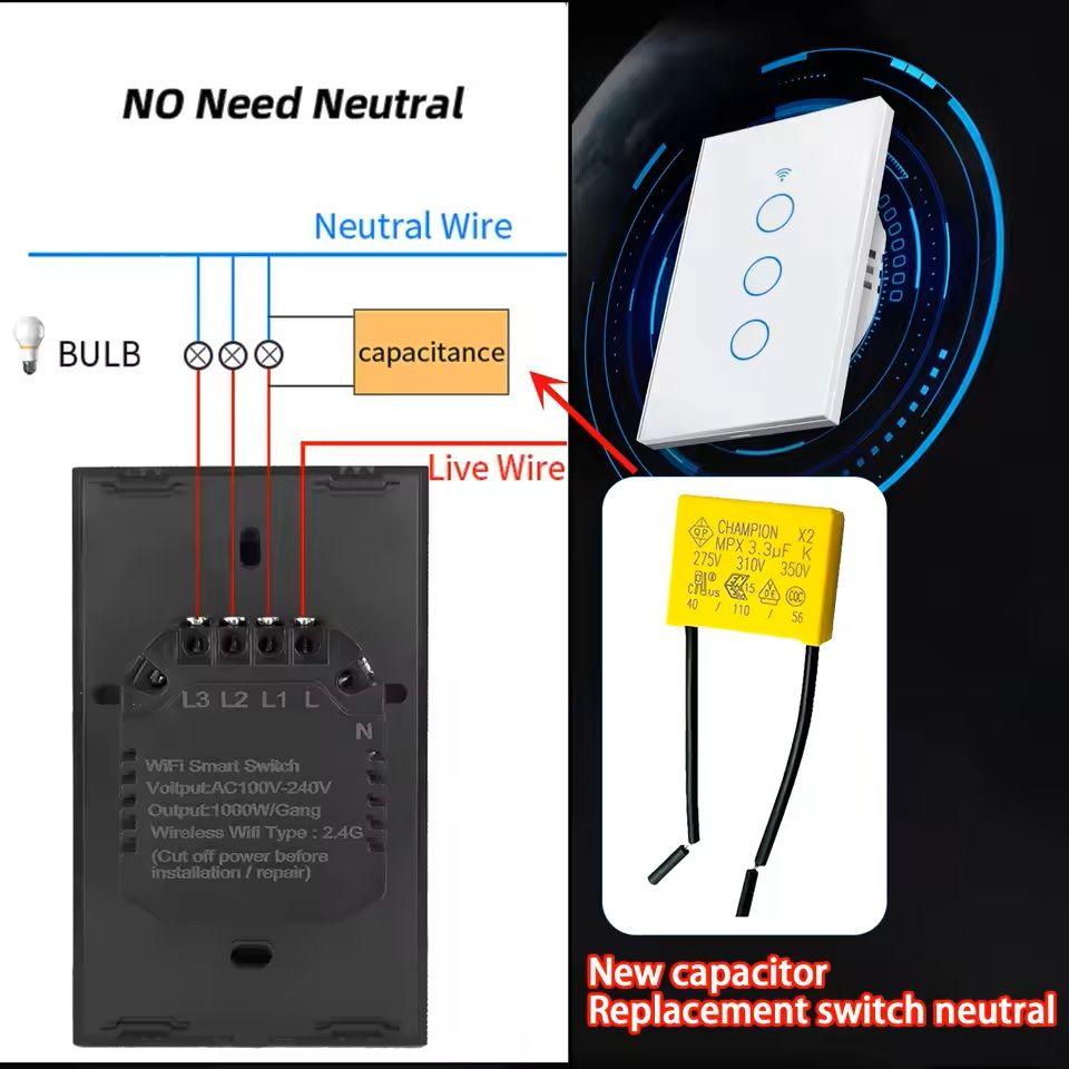 33UF 275VAC Safety Capacitor For Anti Light Flash And Smart Touch Switches 1
