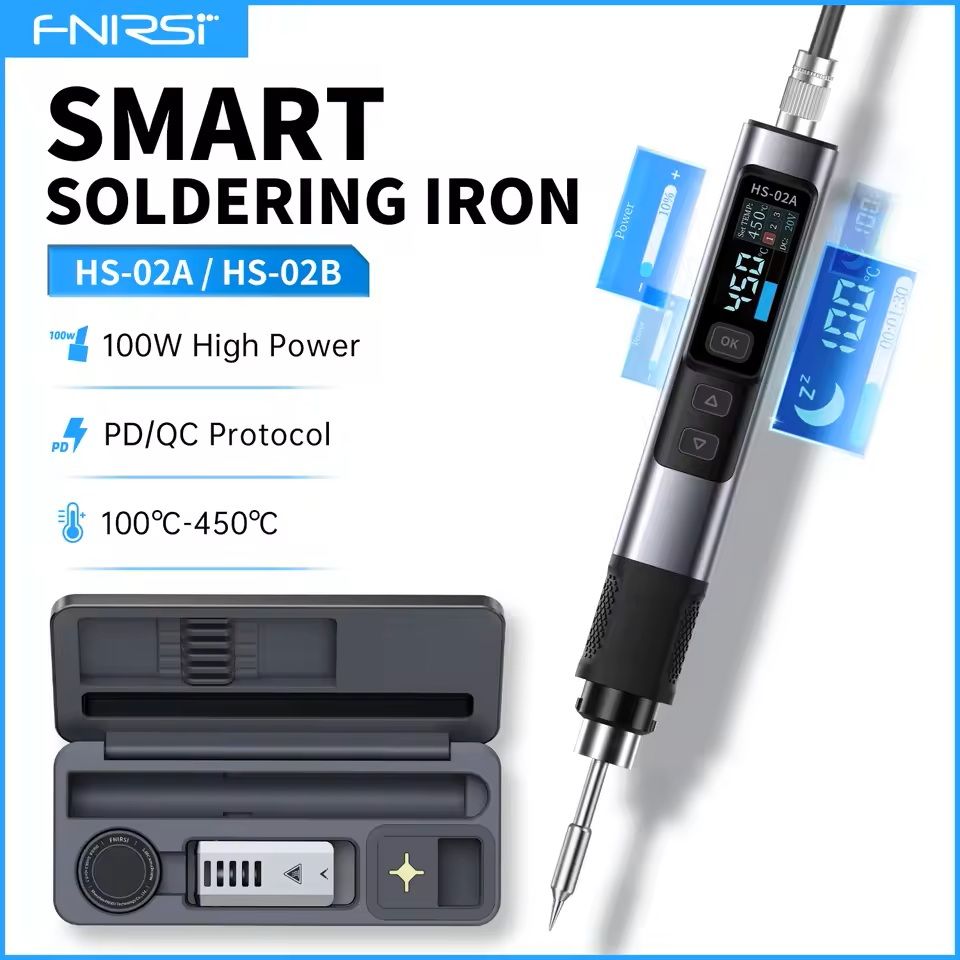 Adjustable Temperature Soldering Iron Set with Digital Control and PD Power Support