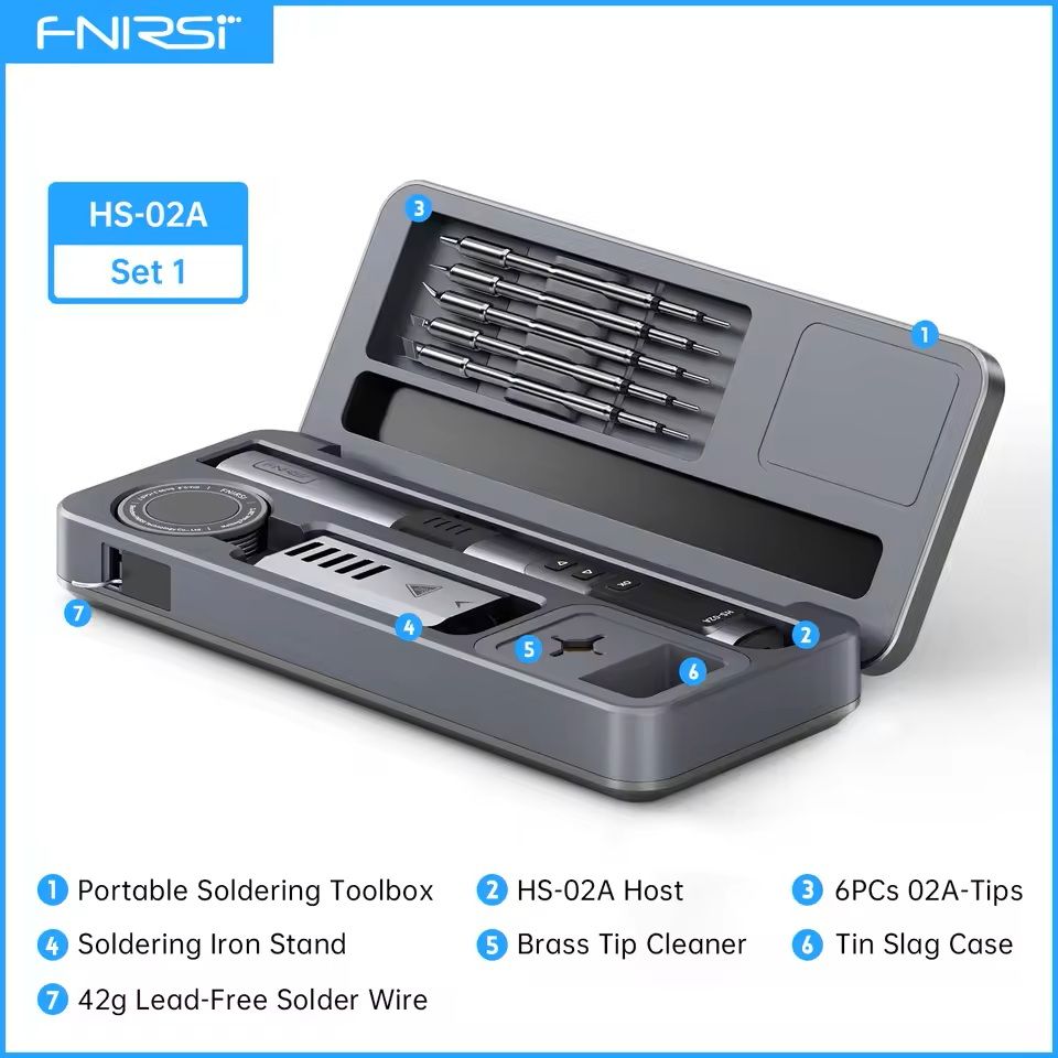 Adjustable Temperature Soldering Iron Set With Digital Control And PD Power Support 8