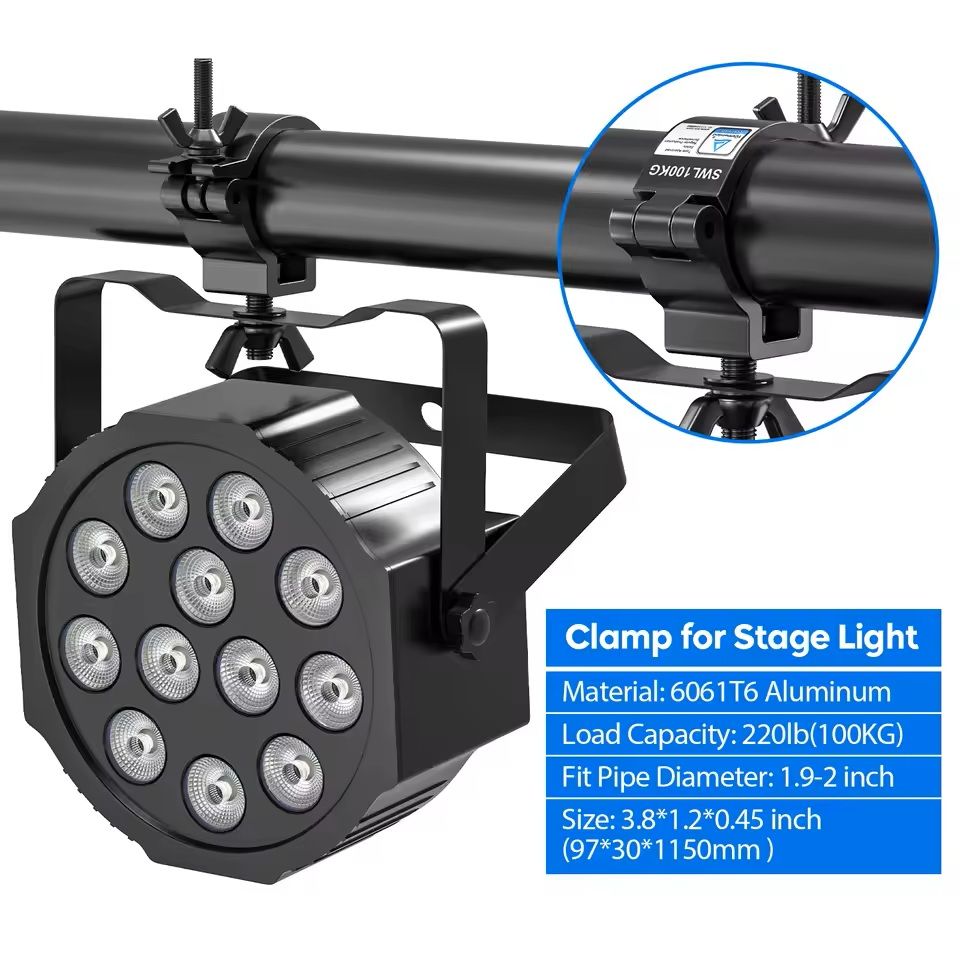 8 Piece Aluminum Alloy Clamp Hook Set For Stage Lights And Moving Heads 4