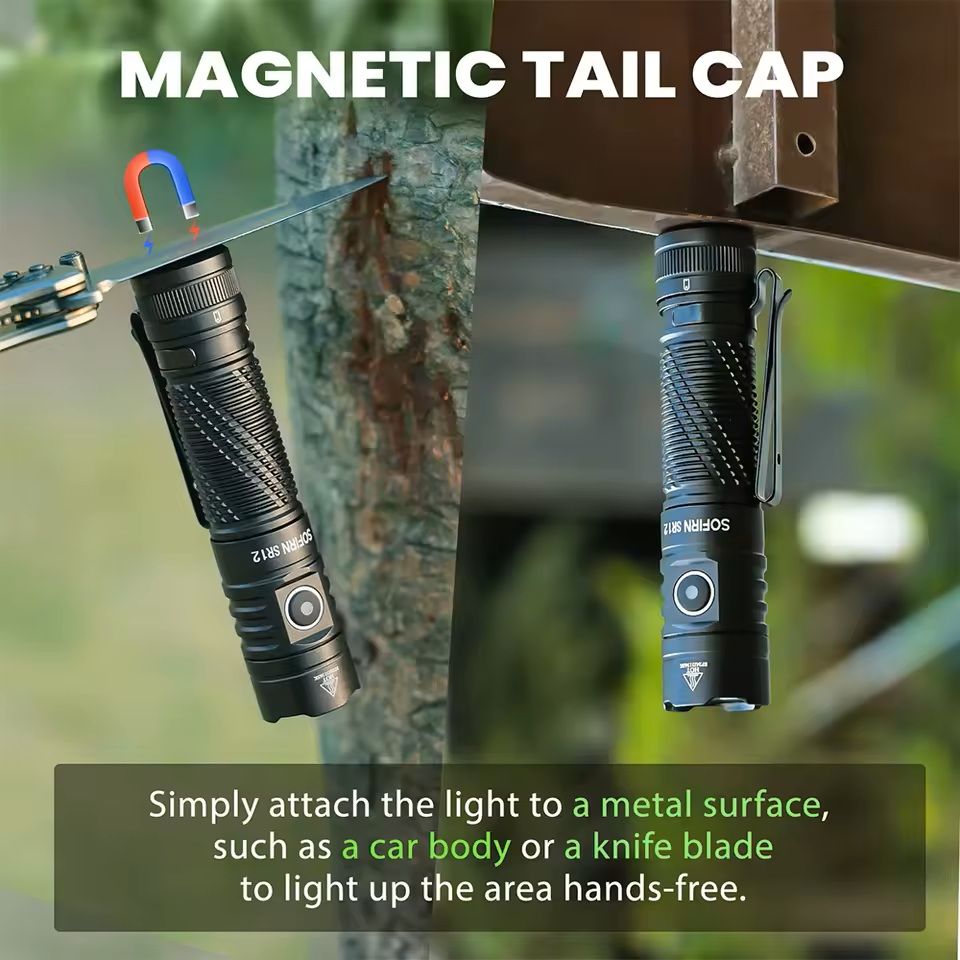 Rechargeable LED Flashlight With 1450 Lumens And USB C Charging For EDC Use 2