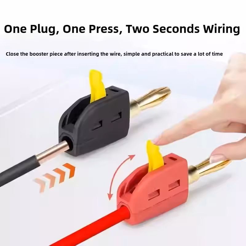 10 Piece GoldPlated Banana Plug Connector Set For High Current Electrical Testing 3