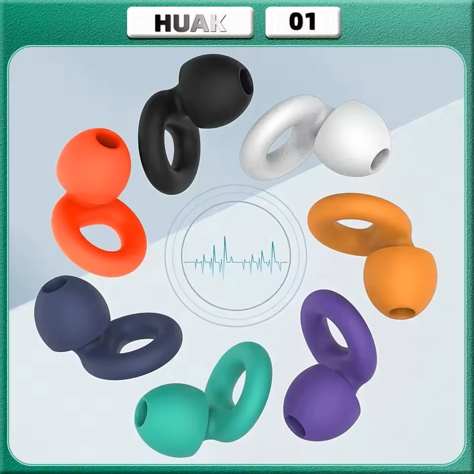 Quiet Reusable Ear Plugs with Multi-Size Tips for Sleep, Work & Travel