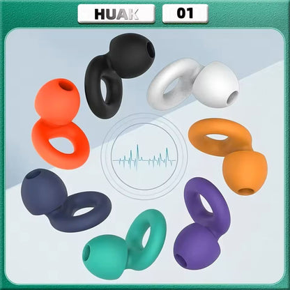 Quiet Reusable Ear Plugs with Multi-Size Tips for Sleep, Work & Travel