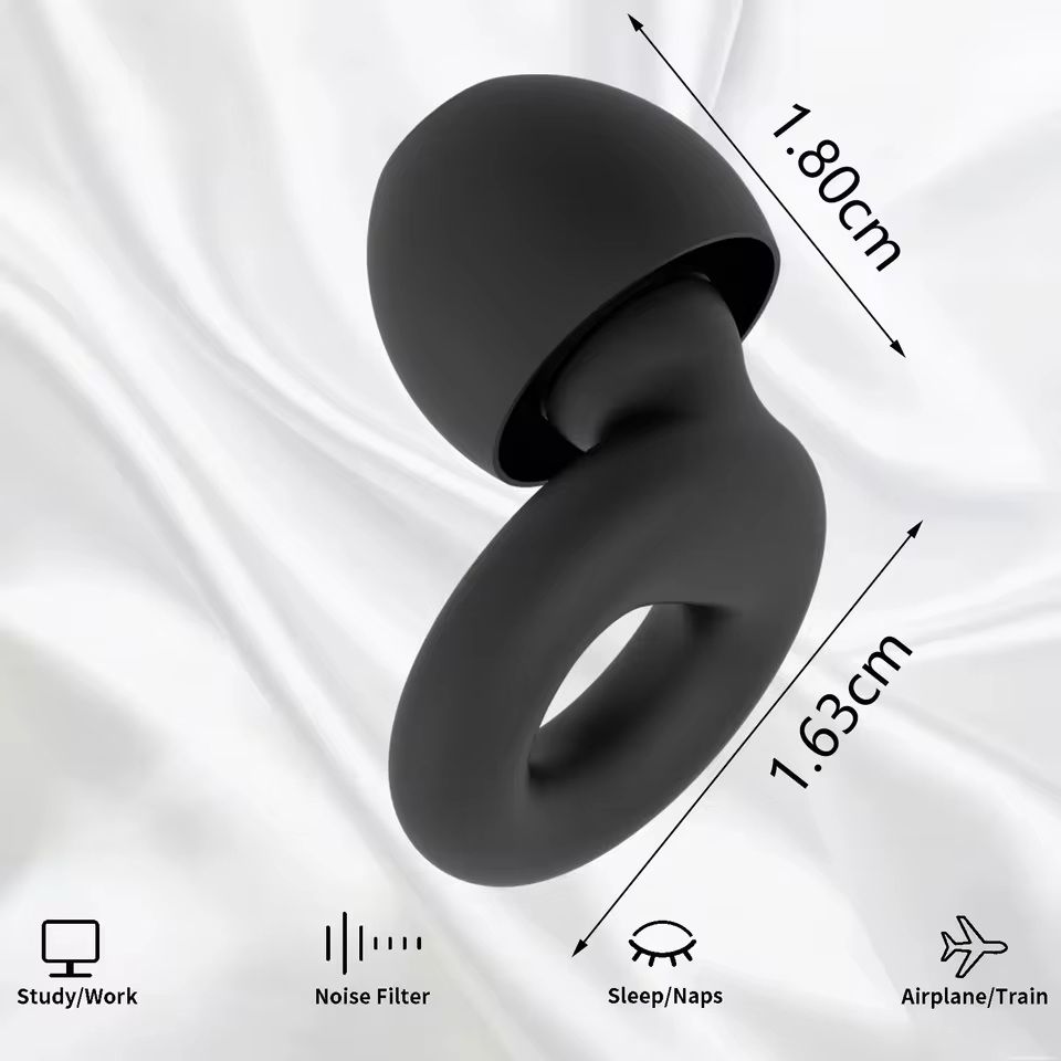 Quiet Reusable Ear Plugs With MultiSize Tips For Sleep Work  Travel 1