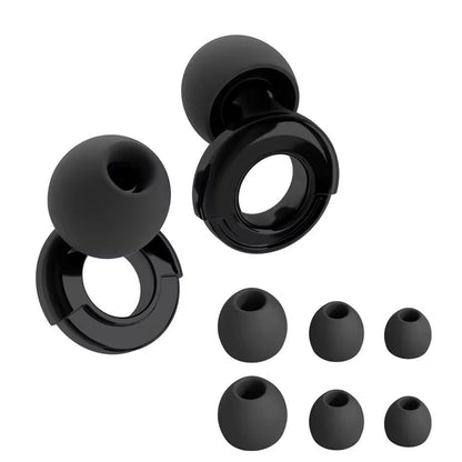 Quiet Reusable Ear Plugs With MultiSize Tips For Sleep Work  Travel 18