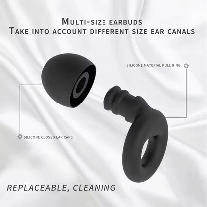 Quiet Reusable Ear Plugs With MultiSize Tips For Sleep Work  Travel 2