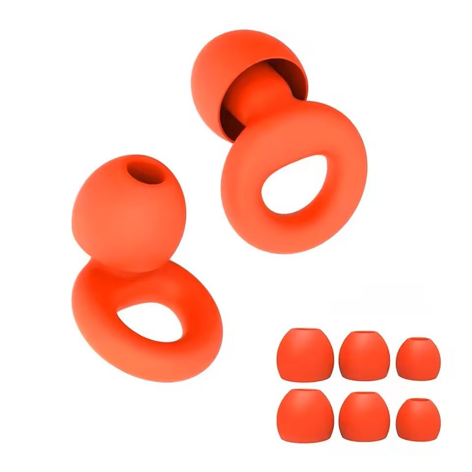 Quiet Reusable Ear Plugs With MultiSize Tips For Sleep Work  Travel 21