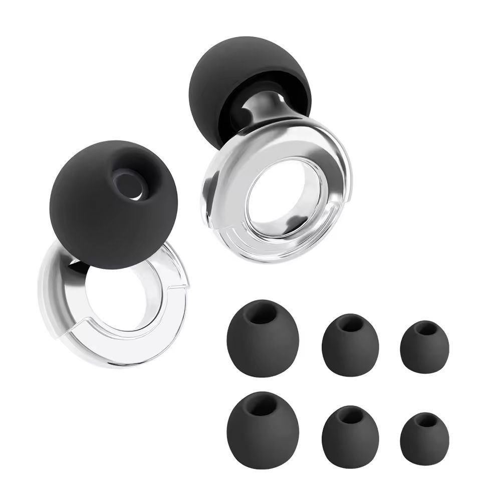 Quiet Reusable Ear Plugs With MultiSize Tips For Sleep Work  Travel 22