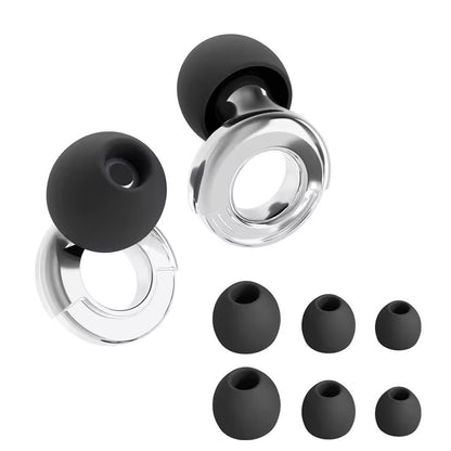 Quiet Reusable Ear Plugs With MultiSize Tips For Sleep Work  Travel 22