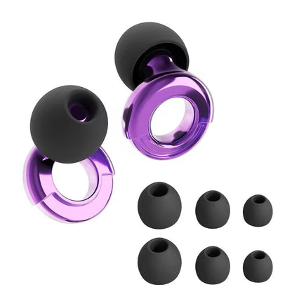 Quiet Reusable Ear Plugs With MultiSize Tips For Sleep Work  Travel 23